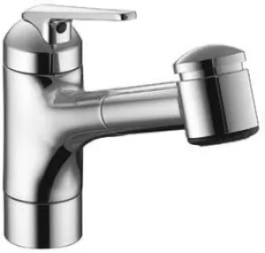 10.061.033.000 Domo 9 Pull Out Kitchen Faucet Top Lever Polished, Chrome. by KWC