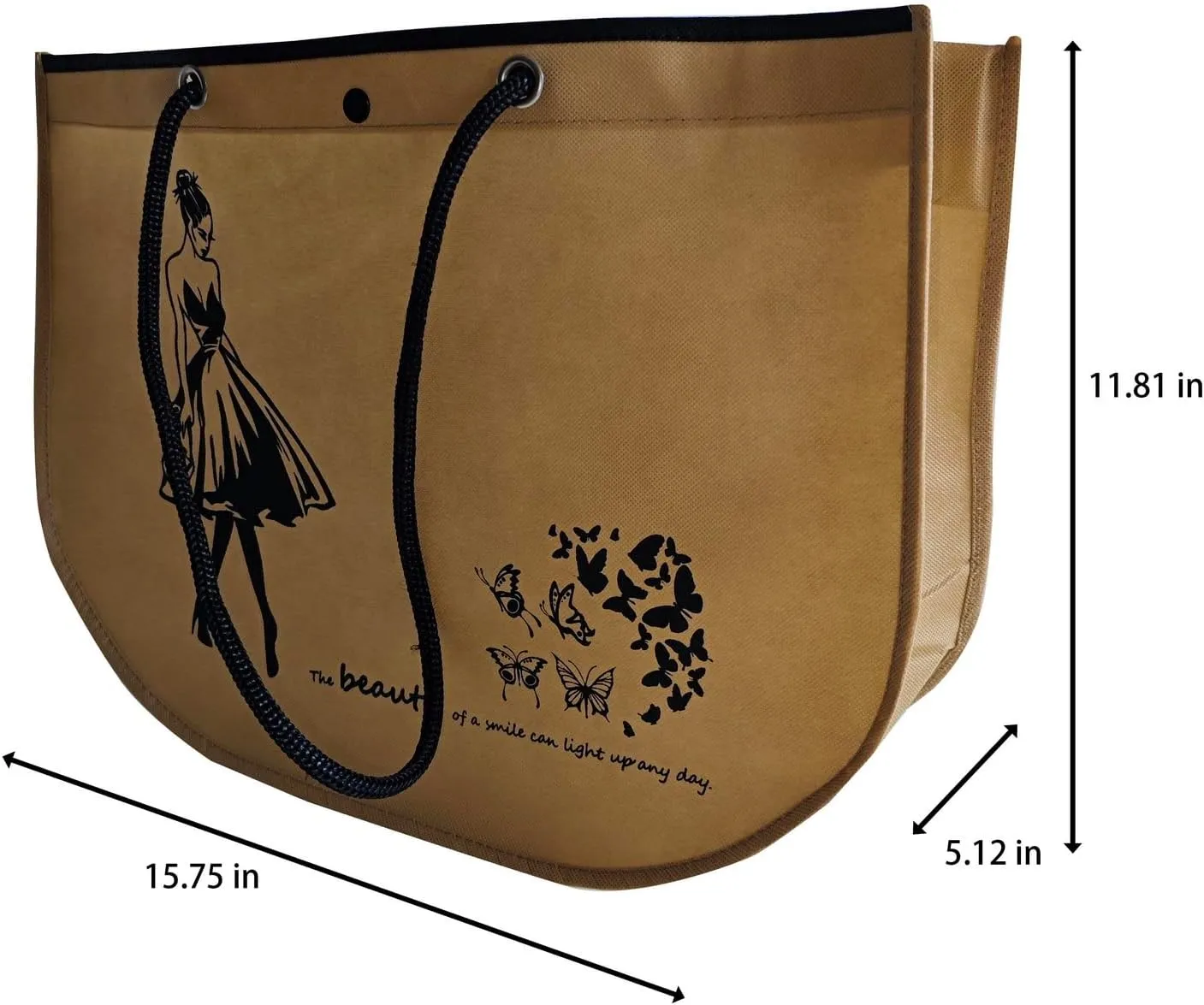 10PCS/5PCS Optinal Large Size Non Woven Shopping Tote Bag Gift Bag Grocery Bag Reusable Bag Eco Friendly