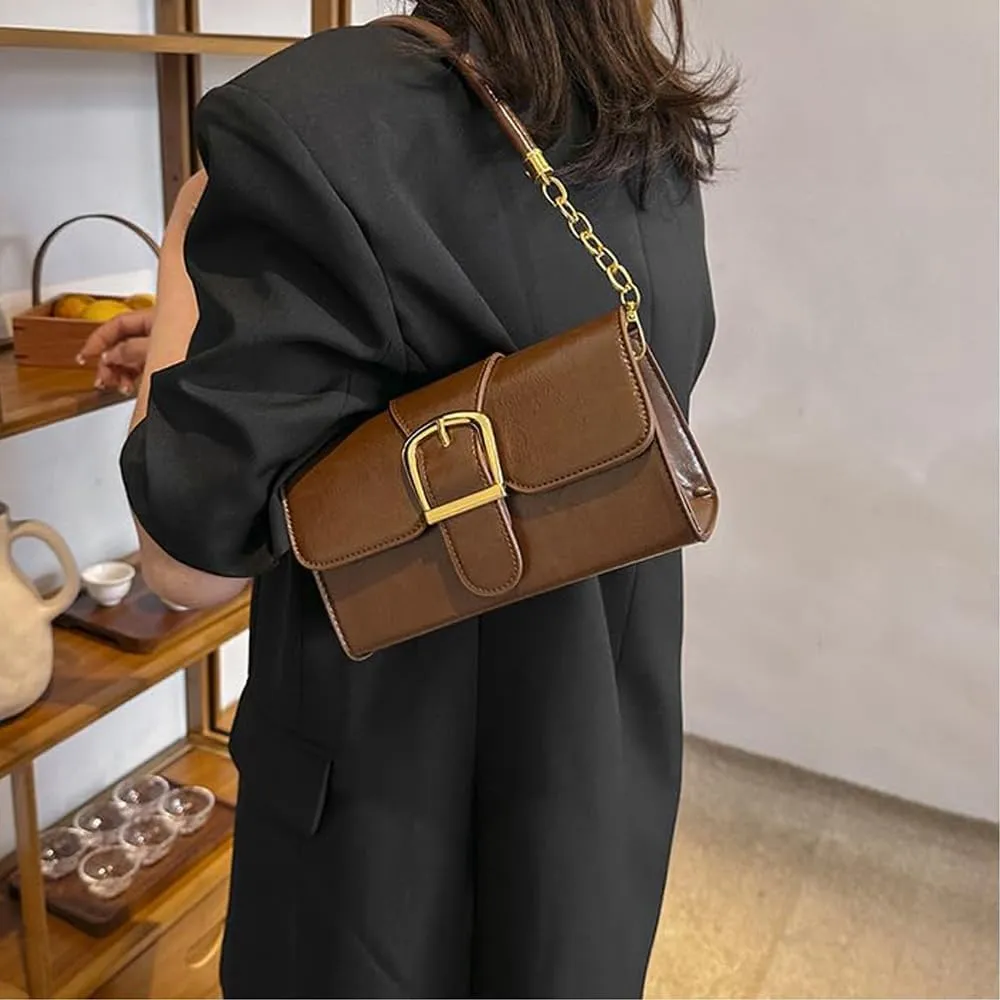 2025 Crossbody Purses Shoulder Bag for Women, PU Leather Top Handle Handbags, Vintage Hobo Tote Clutch with Removable Straps
