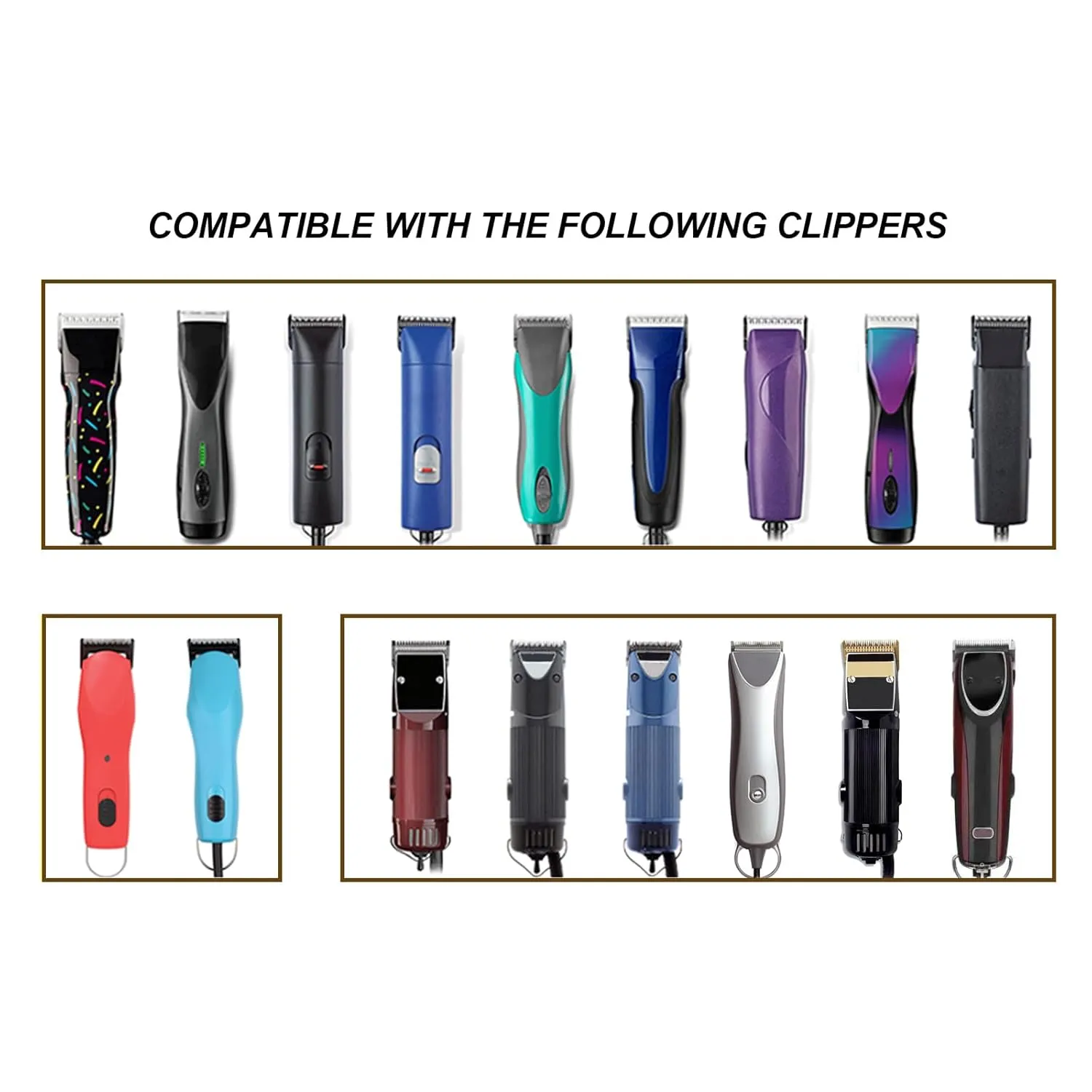 3 Packs Professional Detachable Replacement Ceramic Blades Set,Cut Length 5/32-Inch to 3/8-Inch,compatible with Andis/oster Classic 76/Star-Teq/Power-Teq/A5 Clipper