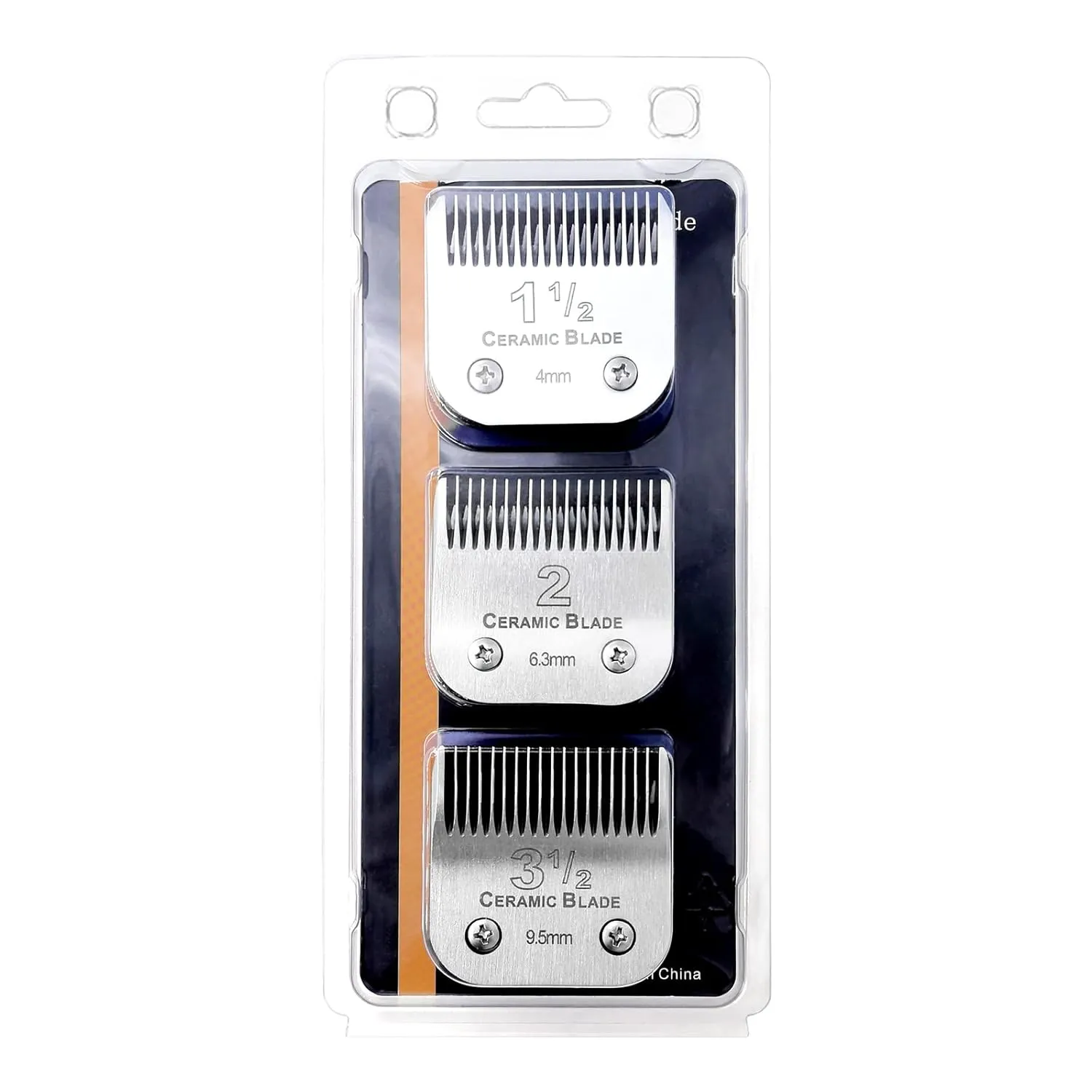 3 Packs Professional Detachable Replacement Ceramic Blades Set,Cut Length 5/32-Inch to 3/8-Inch,compatible with Andis/oster Classic 76/Star-Teq/Power-Teq/A5 Clipper