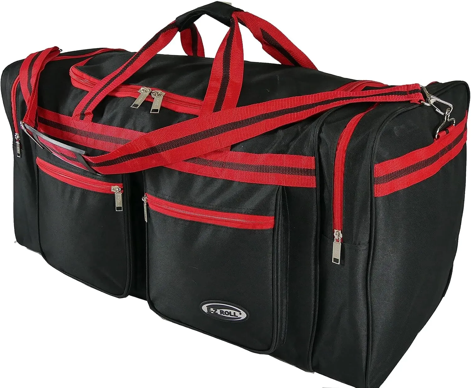 30 Inch Large "E-Z Roll " Travel Duffel Bag/Tote Bag/Sports Bag/Outdoor Camping Bag/Gym Bag in 3 Colors (Black/Red)