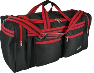 30 Inch Large "E-Z Roll " Travel Duffel Bag/Tote Bag/Sports Bag/Outdoor Camping Bag/Gym Bag in 3 Colors (Black/Red)