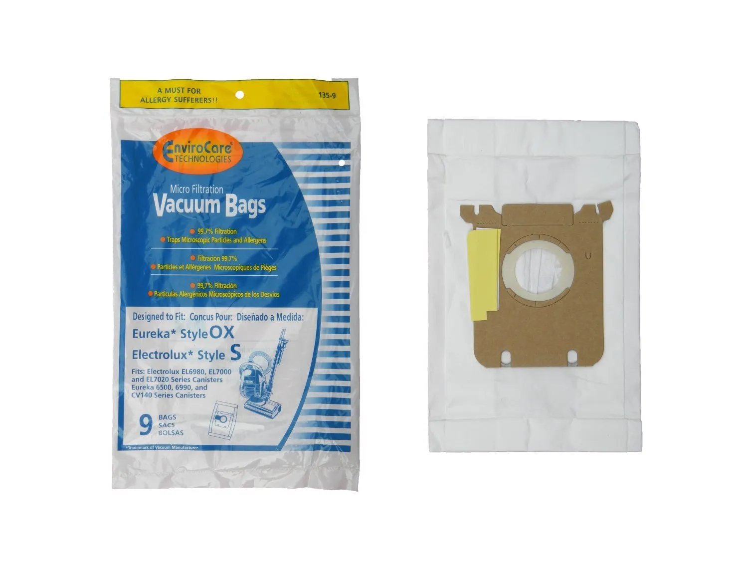 36 ELECTROLUX OXYGEN AND HARMONY CANISTER MICROFILTRATION VACUUM CLEANER BAGS
