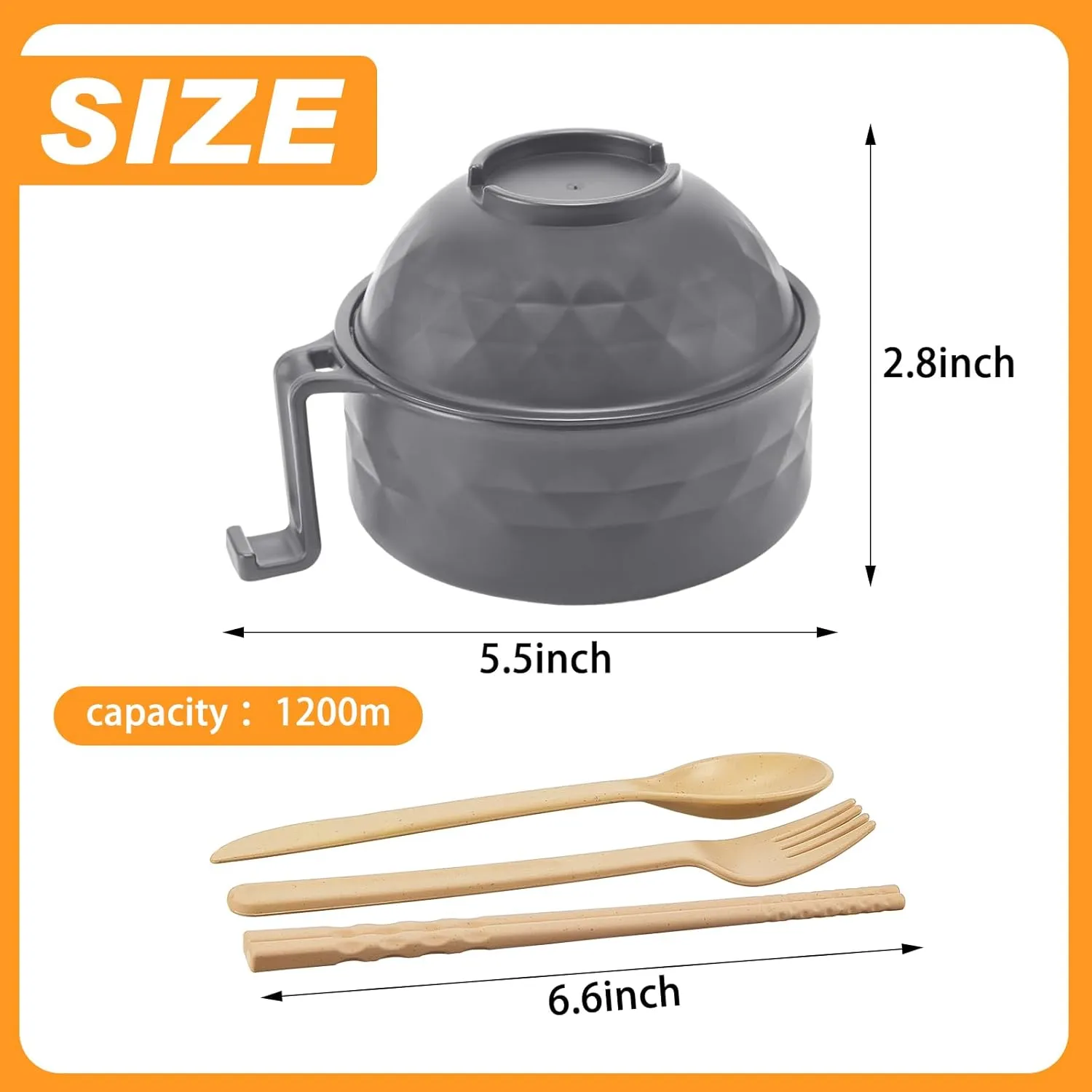 4 Sets Microwave Ramen Cooker Set 33 oz Quick Ramen Bowl Set Microwave Noodle Cooker with Handle Noodle Bowl with Spoon Chopsticks Fork College Dorm Room(Elegant Colors)