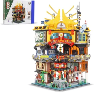 4184PCS Hong Kong City Mini Building Blocks Toys,Creative Chinese Style Street View Architecture Building Sets(Super Large and Not Compatible with Lego), Good Choice for 6  Boys, Girls or Adults