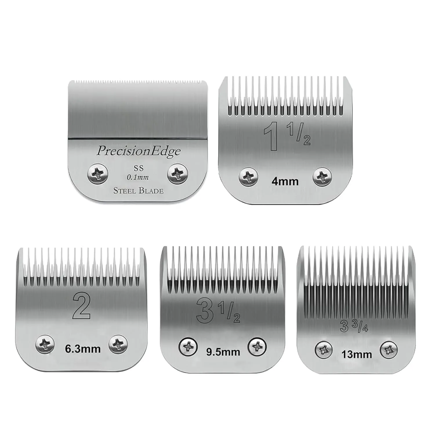 5 Packs Professional Detachable Replacement Ceramic Blades Set,Cut Length 000-1/50-Inch to3/64lnch,Compatible with Andis AGC,BDC,BGC,MBG Series/Oster Classic 76/Star-Teq/Power-Teq/A5 Clipper