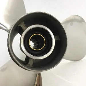 9.9x12 9.9x13 9.9x14 Stainless Steel Propeller for Tohatsu Nissan Outboards 25/30HP 3 Blade 10 Spline RH SS Props Polished