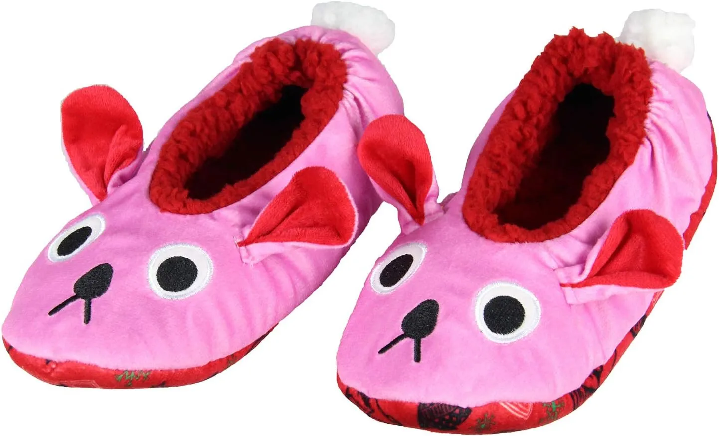 A Christmas Story Pink Bunny Slippers with No-Slip Sole For Women Men
