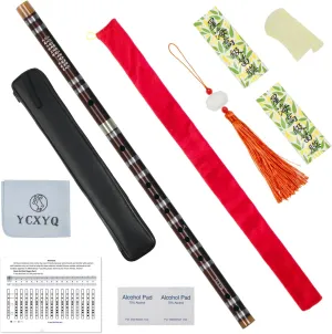 A Key - Bamboo Flute Professional Bitter Bamboo Dizi Handmade Traditional Chinese Musical Instrument Suitable for Beginners