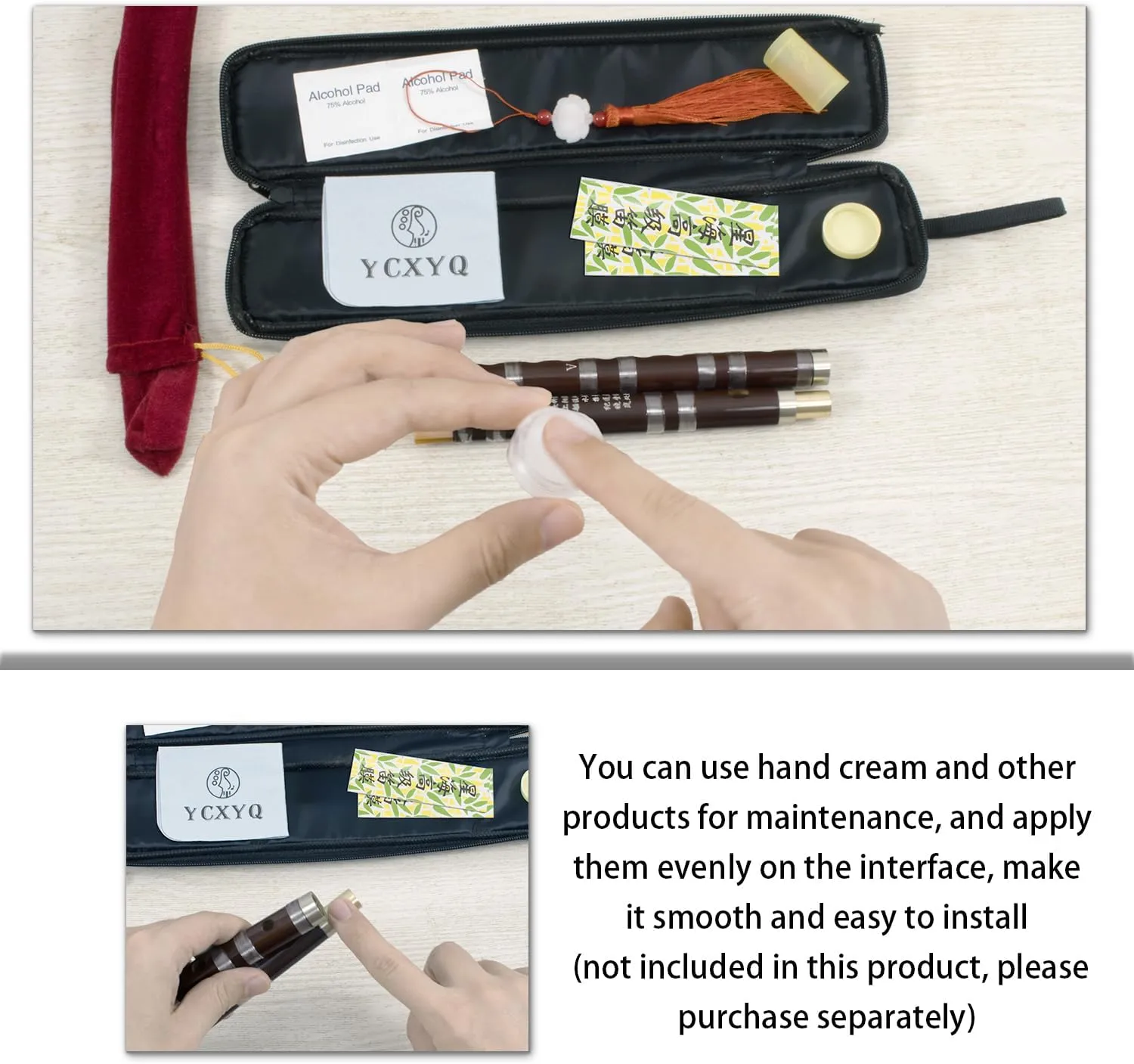 A Key - Bamboo Flute Professional Bitter Bamboo Dizi Handmade Traditional Chinese Musical Instrument Suitable for Beginners