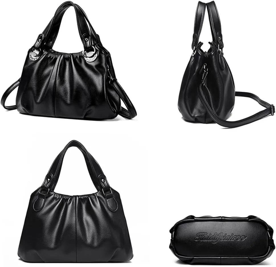 A new spring and summer crossbody handbag for women, a high-end, large-capacity, simple and pleated single-shoulder bag