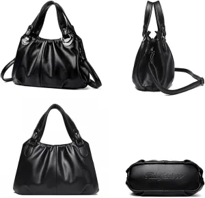 A new spring and summer crossbody handbag for women, a high-end, large-capacity, simple and pleated single-shoulder bag