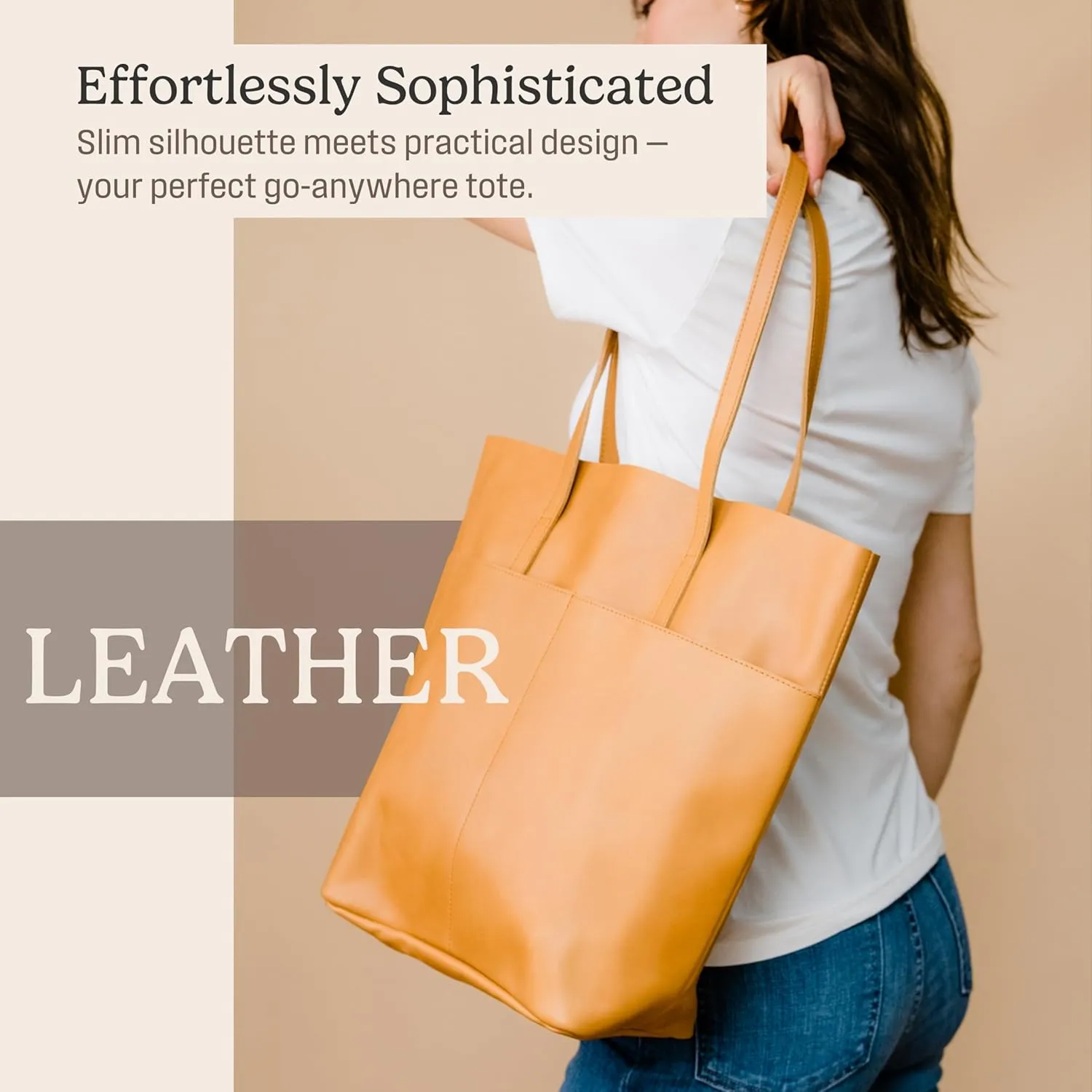 ABLE Clothing Leather Tote Bag for Women,Stylish, Handcrafted, Accessory and Utility Tote Bag with Drop Straps