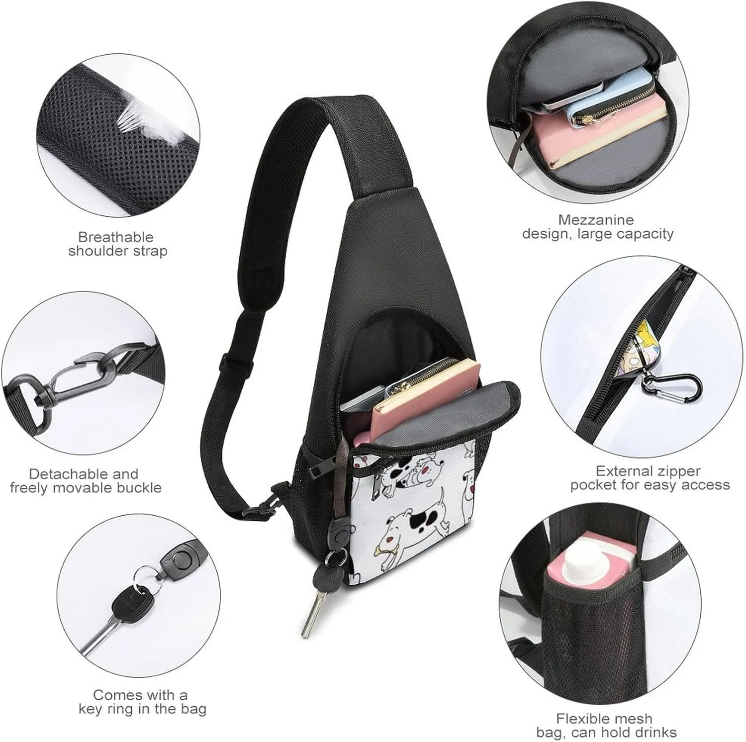Adjustable Fanny Waist Pack Pouch, Crossbody Durable Runners Bag Wallet for Sports Cycling Gym Hiking Fitness Women Men