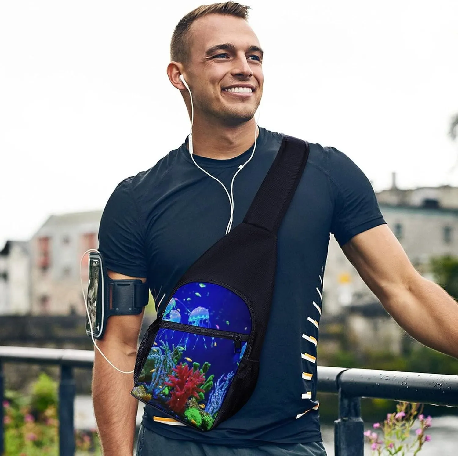 Adjustable Fanny Waist Pack Pouch, Crossbody Durable Runners Bag Wallet for Sports Cycling Gym Hiking Fitness Women Men