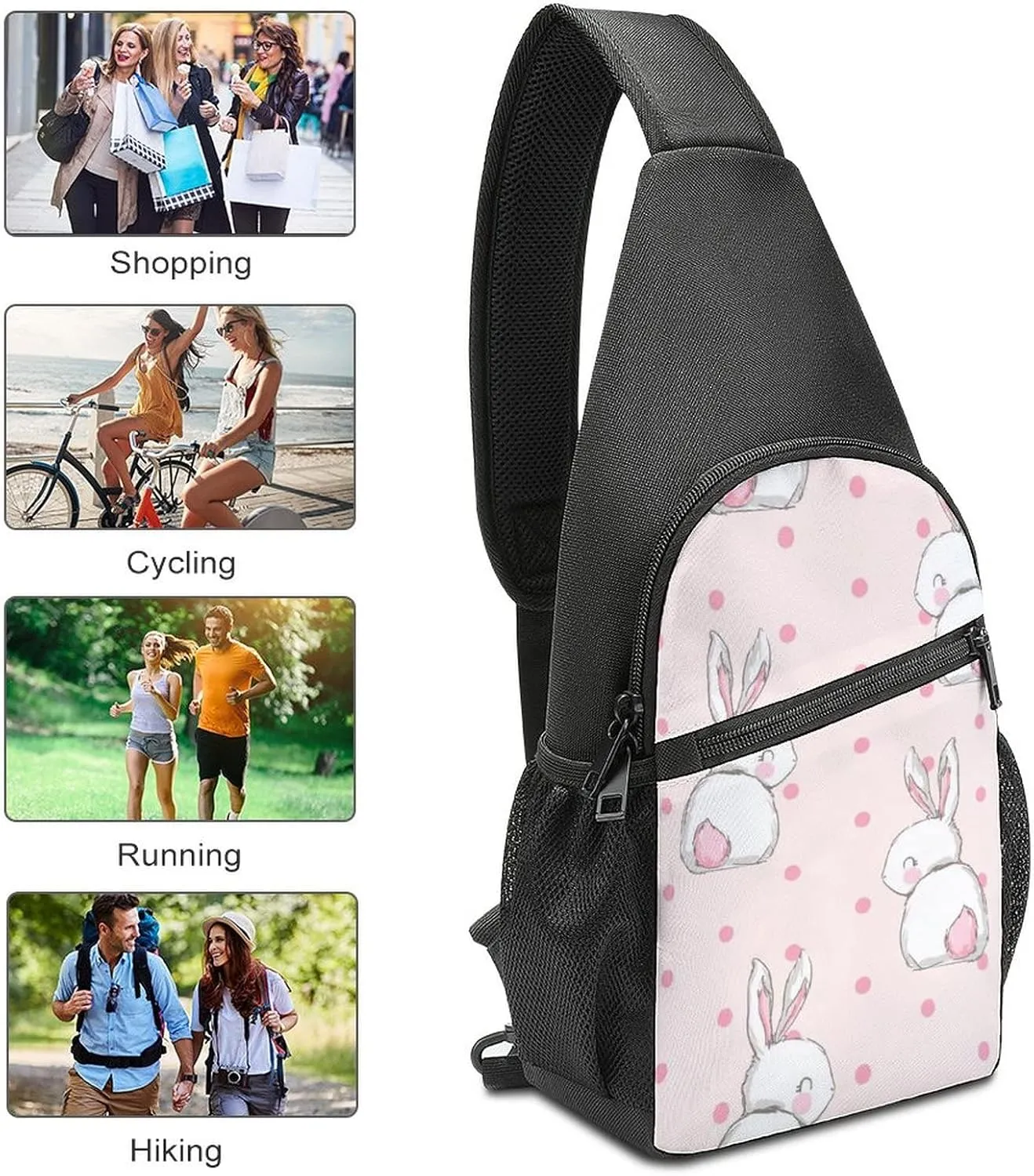 Adjustable Fanny Waist Pack Pouch, Crossbody Durable Runners Bag Wallet for Sports Cycling Gym Hiking Fitness Women Men