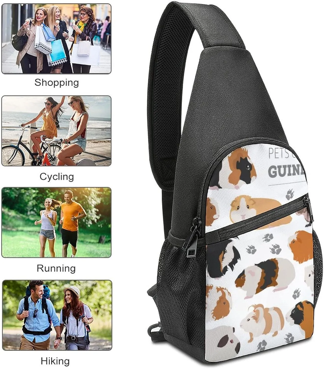 Adjustable Fanny Waist Pack Pouch, Crossbody Durable Runners Bag Wallet for Sports Cycling Gym Hiking Fitness Women Men