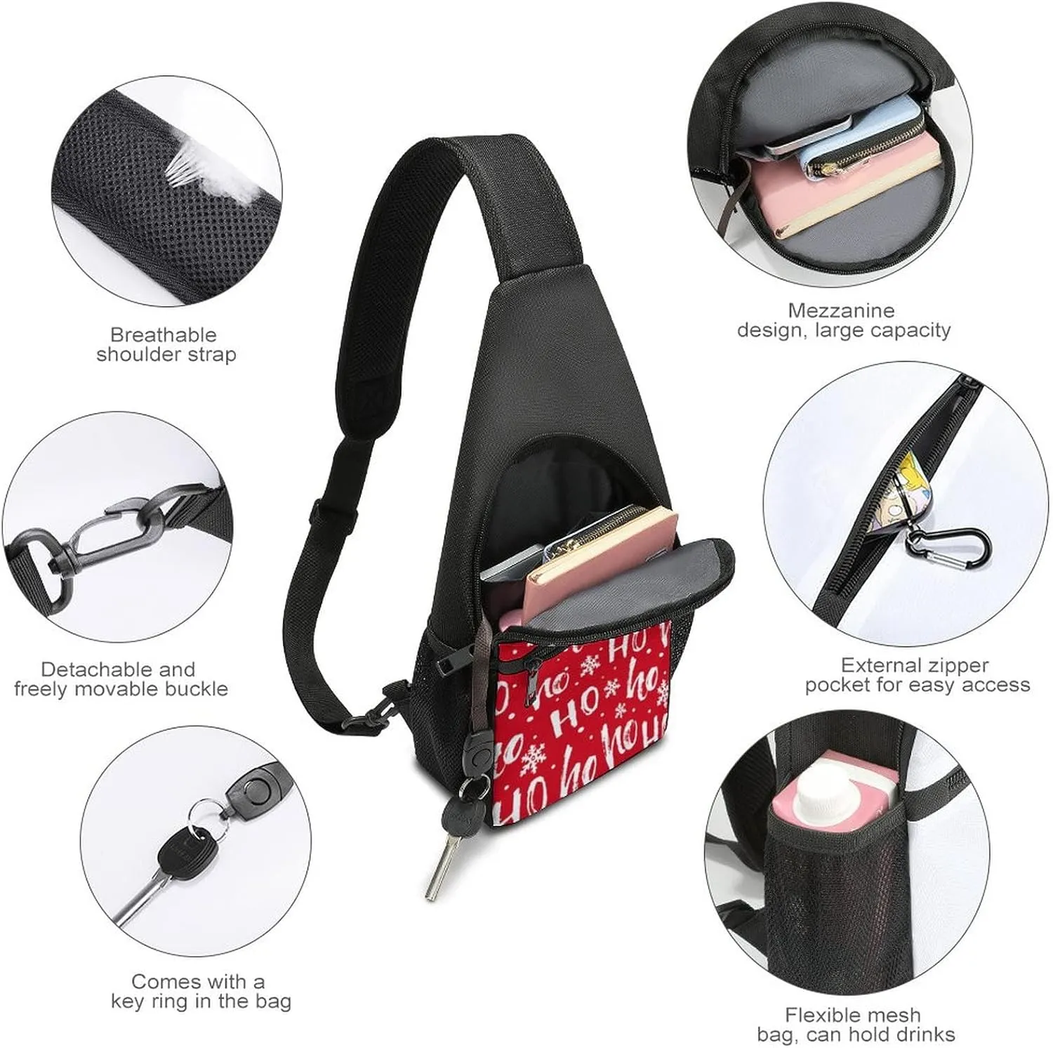 Adjustable Fanny Waist Pack Pouch, Crossbody Durable Runners Bag Wallet for Sports Cycling Gym Hiking Fitness Women Men