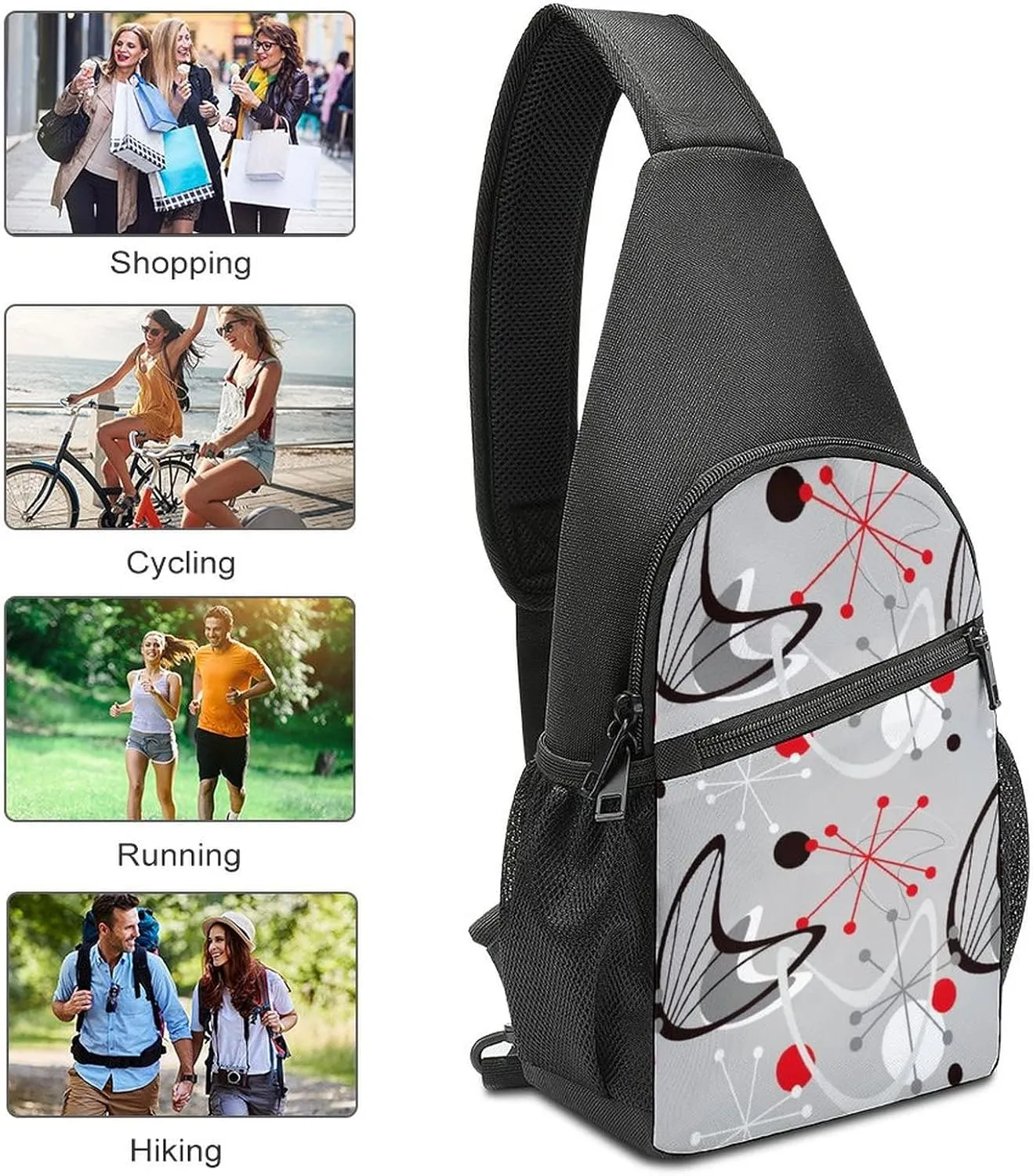 Adjustable Fanny Waist Pack Pouch, Crossbody Durable Runners Bag Wallet for Sports Cycling Gym Hiking Fitness Women Men