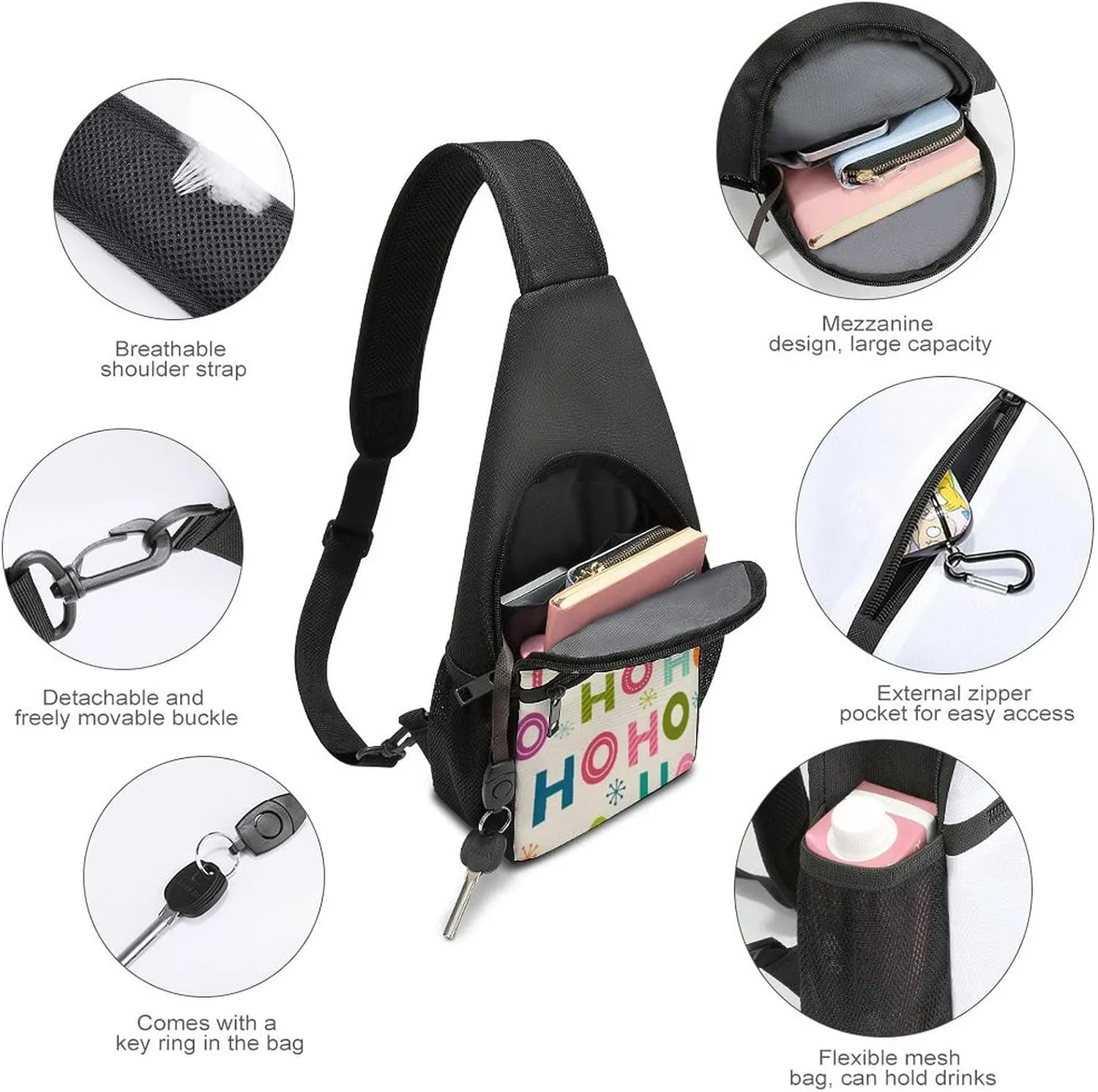 Adjustable Fanny Waist Pack Pouch, Crossbody Durable Runners Bag Wallet for Sports Cycling Gym Hiking Fitness Women Men