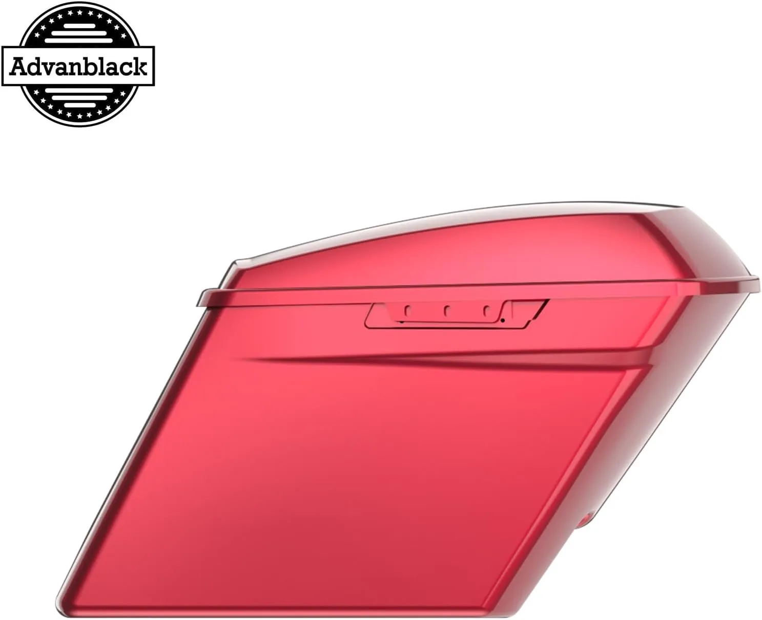 Advanblack Harley Motorcycle Hard Saddlebags 4.5" Stretched Extended Saddlebags w/Security Knobs Fits for H-D Touring 2014-2023 Road King Electra Road Street Glide Ultra Classic (Velocity Red Sunglo)