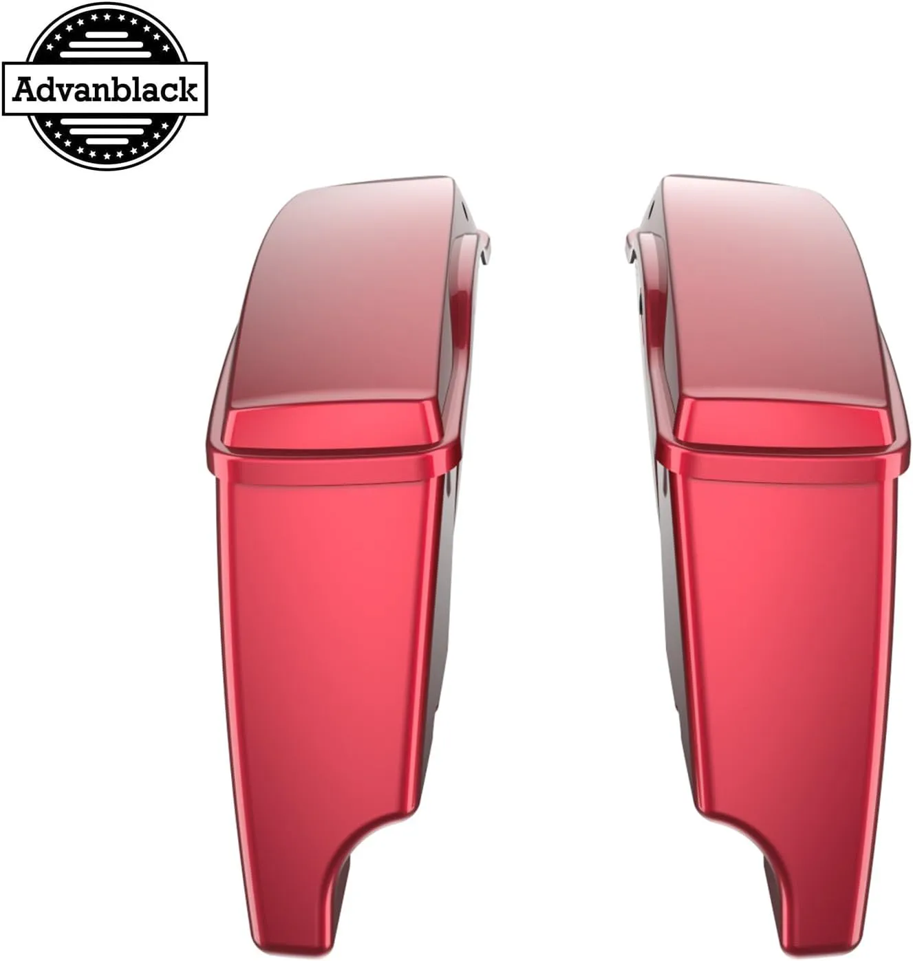 Advanblack Harley Motorcycle Hard Saddlebags 4.5" Stretched Extended Saddlebags w/Security Knobs Fits for H-D Touring 2014-2023 Road King Electra Road Street Glide Ultra Classic (Velocity Red Sunglo)