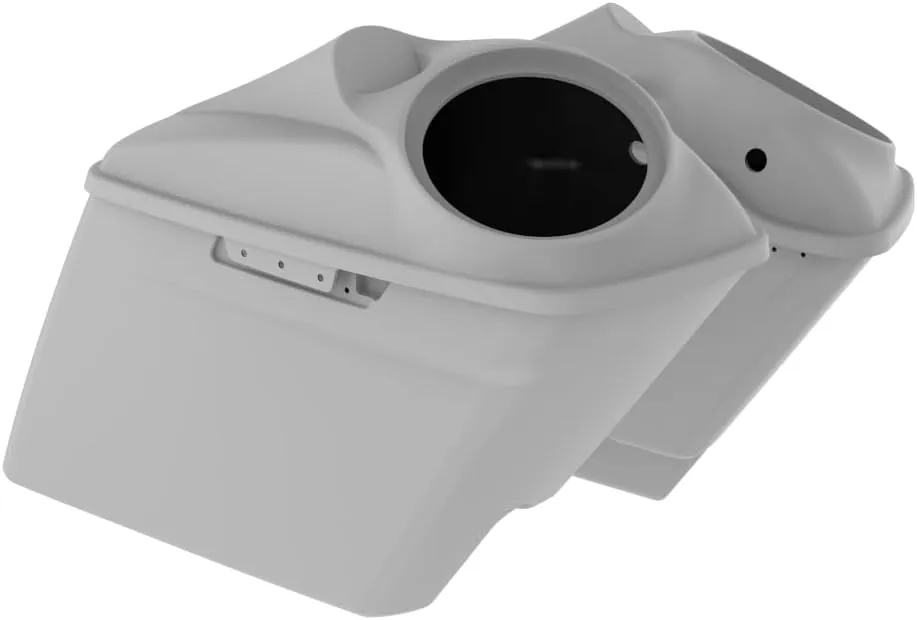 Advanblack Stretched Saddlebags Compatible with Harley H-D Touring FLH 2014  (Hard Candy Mercury, 8 inch Speaker Lids)