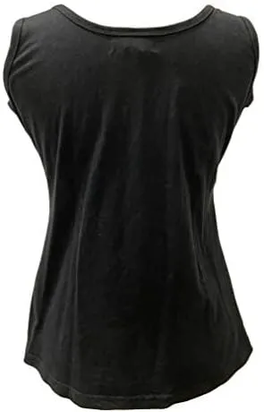 Agan Traders Women's 2025 Spring Summer Bohemian Soft Knit Light Cotton Sleeveless Wide Strap Rib Tank Top Blouse
