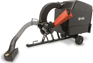 Agri-Fab 45-0578 Large Capacity 32 CU FT Hard Top Chip- N-Vac, Tow Behind Lawn Vacuum, Leaf Mulcher, Gas Powered, Easy Foot Pedal Dumping