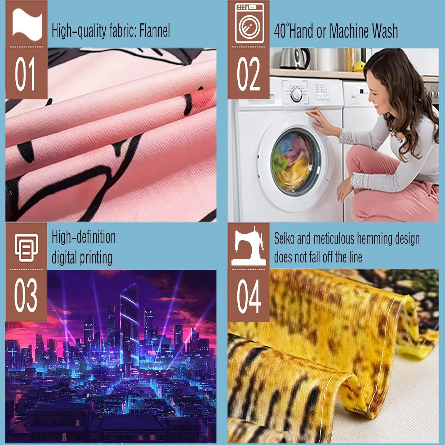 Aidatain City Tapestry Extra Large 90" 84" for Gifts Japanese Skyscraper Night View Futuristic Game Scene Wall Hanging Flannel Tapestries for Bedroom Living Room GTRLAT122
