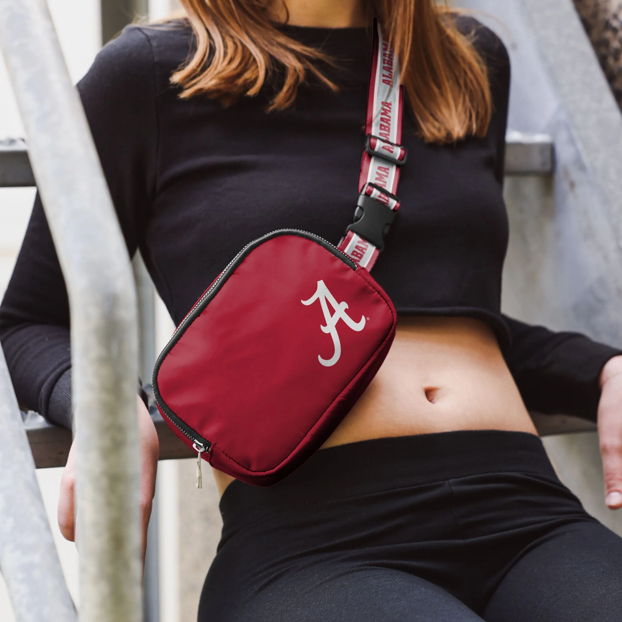 Alabama Crimson Tide Team Wordmark Crossbody Belt Bag