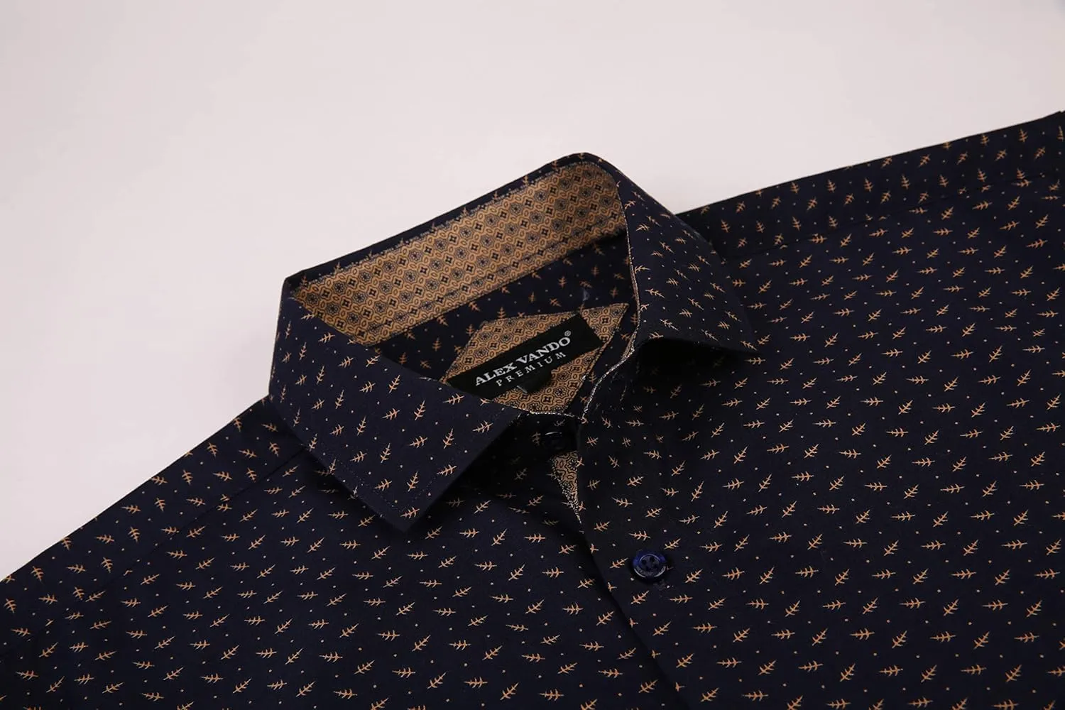 Alex Vando Mens Printed Dress Shirts Long Sleeve Regular Fit Button Down Shirt
