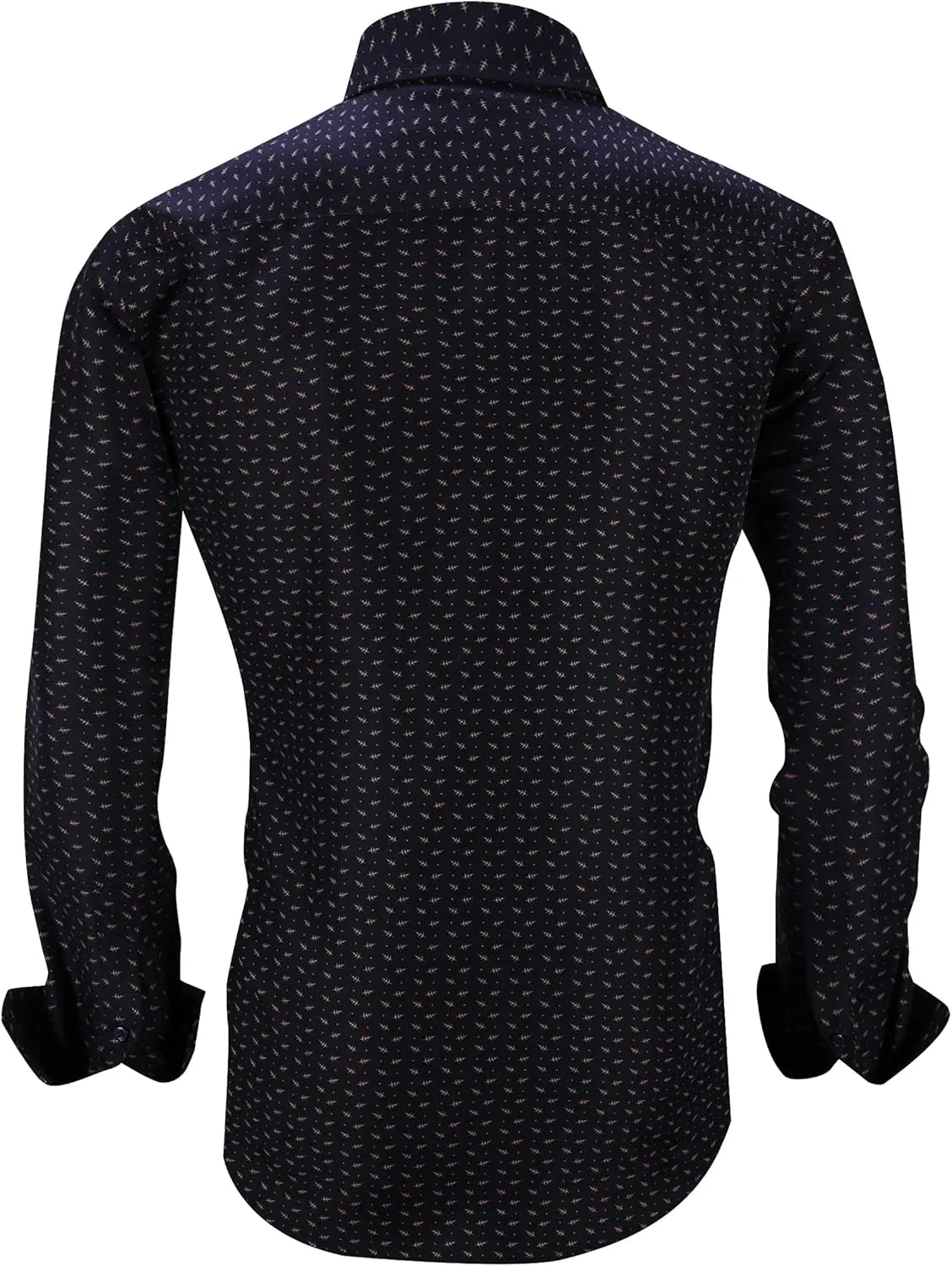Alex Vando Mens Printed Dress Shirts Long Sleeve Regular Fit Button Down Shirt