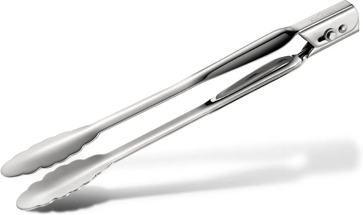 All-Clad Specialty Stainless Steel Kitchen Gadgets Locking Tongs Kitchen Tools, Kitchen Hacks Silver