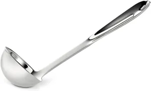 All-Clad Specialty Stainless Steel Kitchen Gadgets Soup Ladle Kitchen Tools, Kitchen Hacks Silver