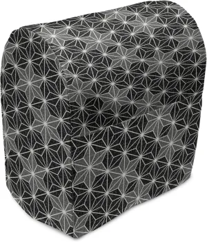 Ambesonne Abstract Stand Mixer Cover, Grayscale Design Starry Geometric Grunge Weathered Look Repetition, Kitchen Appliance Organizer Bag Cover with a Pocket, 6-8 Quarts, Charcoal Grey and White