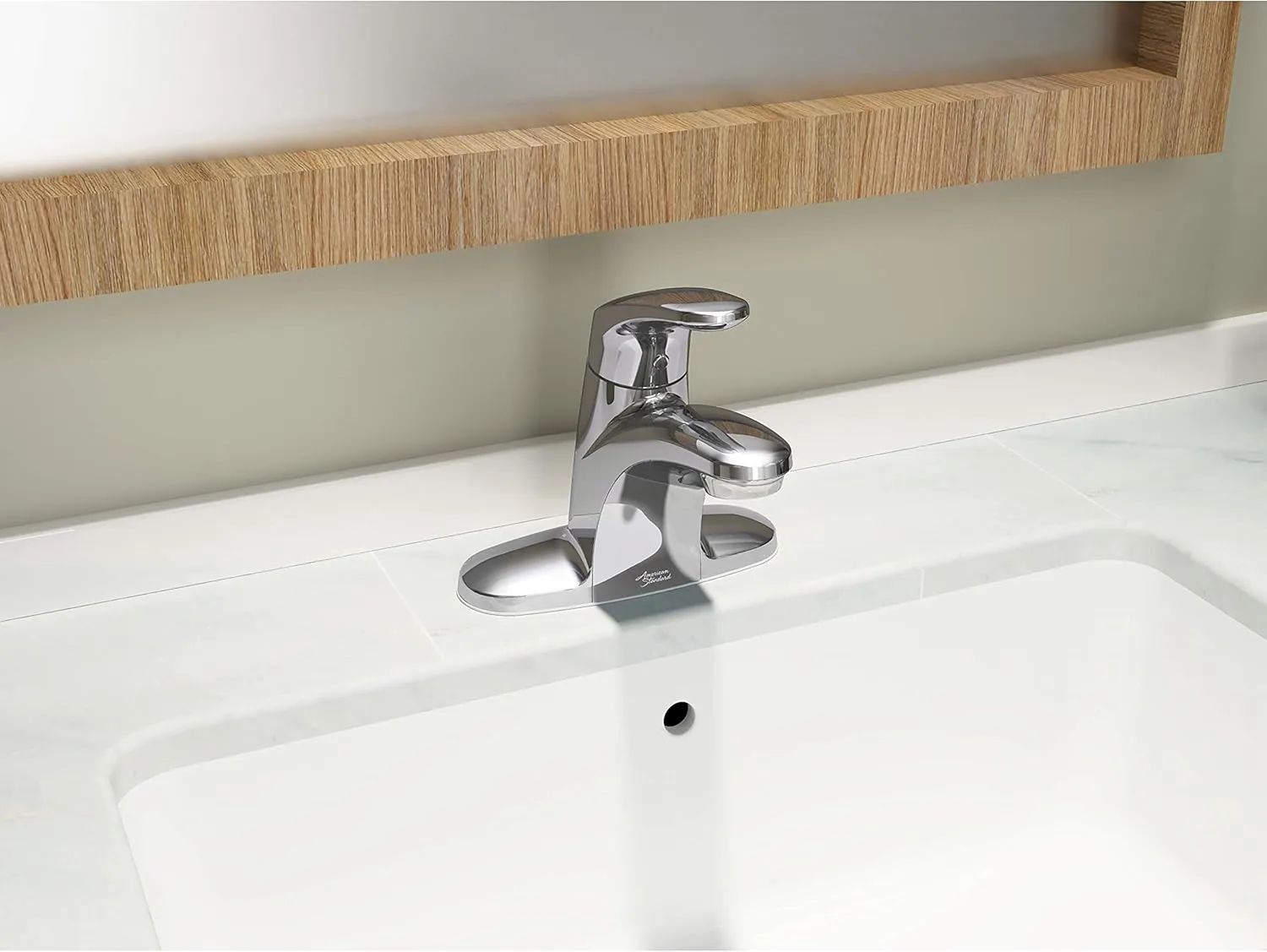 American Standard 7075004.002 Colony Pro Single-Handle Centerset Bathroom Faucet Less Drain, Polished Chrome