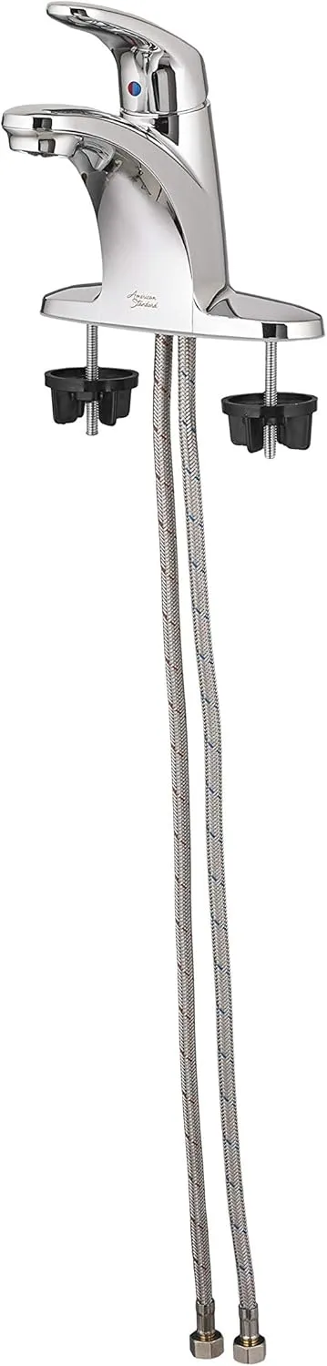 American Standard 7075004.002 Colony Pro Single-Handle Centerset Bathroom Faucet Less Drain, Polished Chrome