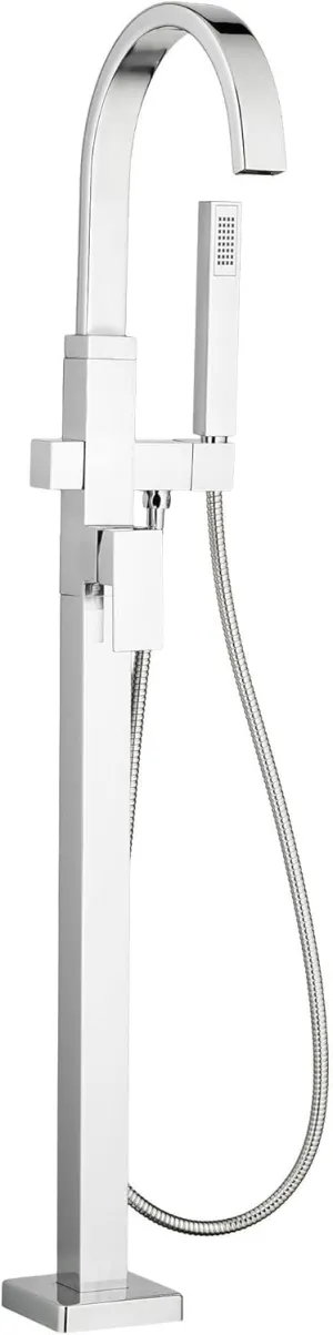 American Standard Times Square Contemporary Square Freestanding Tub Faucet for Flash Rough-in Valve, Polished Chrome