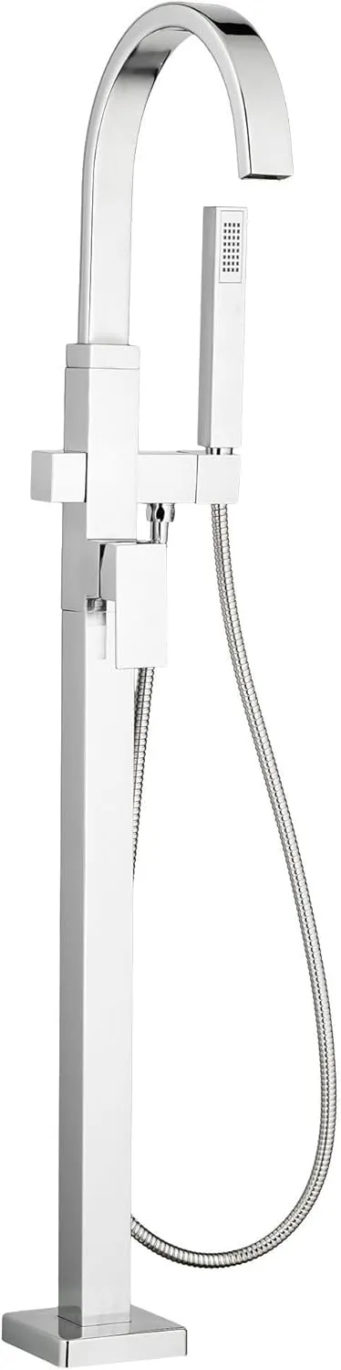 American Standard Times Square Contemporary Square Freestanding Tub Faucet for Flash Rough-in Valve, Polished Chrome