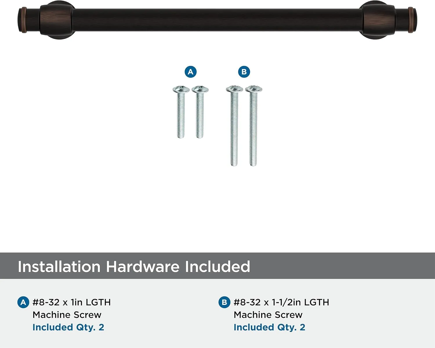 Amerock BP36771ORB | Oil Rubbed Bronze Cabinet Pull | 6-5/16 in (160 mm) Center-to-Center Cabinet Handle | Winsome | Drawer Pull | Kitchen Cabinet Handle | Furniture Hardware