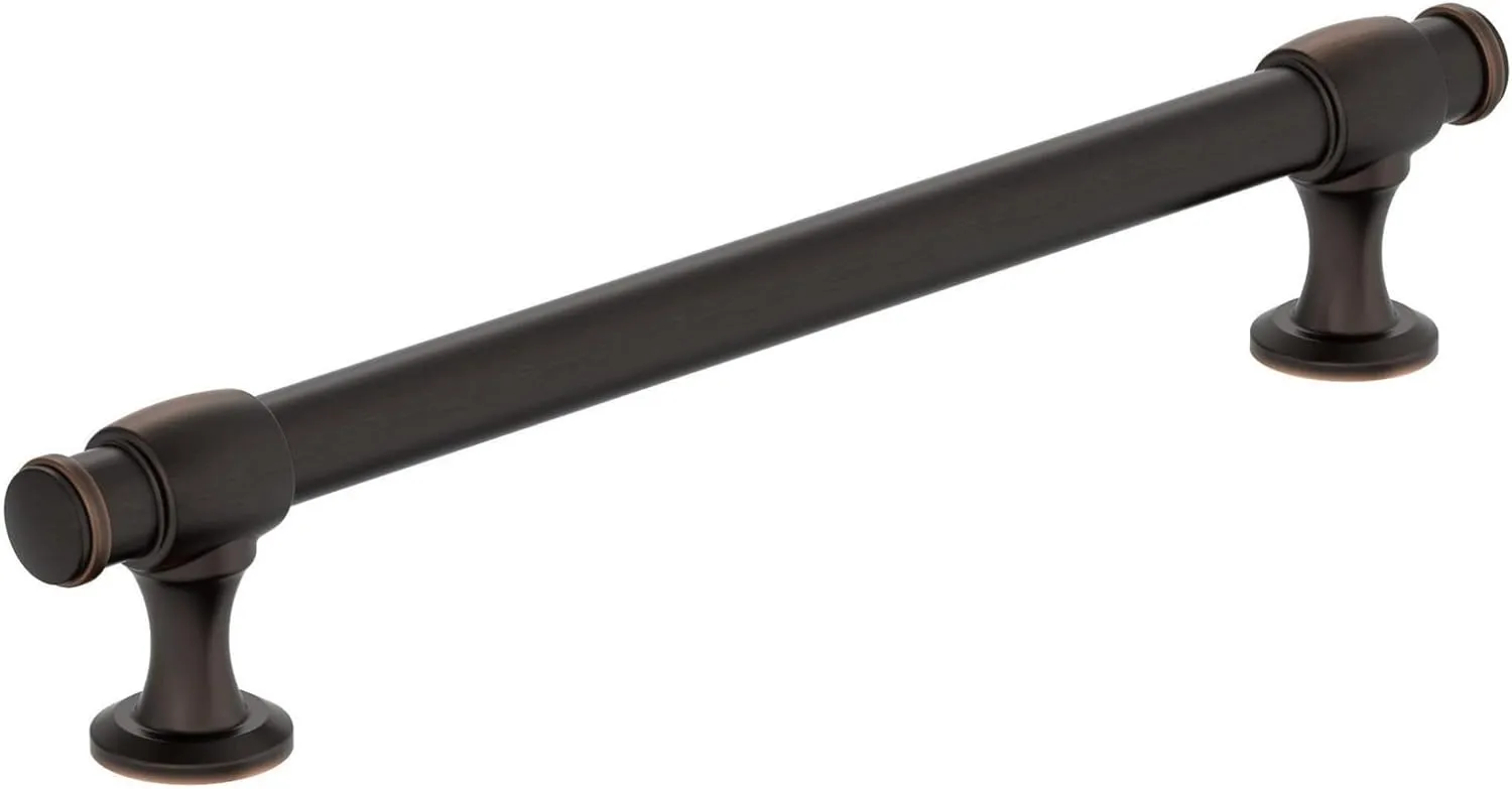 Amerock BP36771ORB | Oil Rubbed Bronze Cabinet Pull | 6-5/16 in (160 mm) Center-to-Center Cabinet Handle | Winsome | Drawer Pull | Kitchen Cabinet Handle | Furniture Hardware