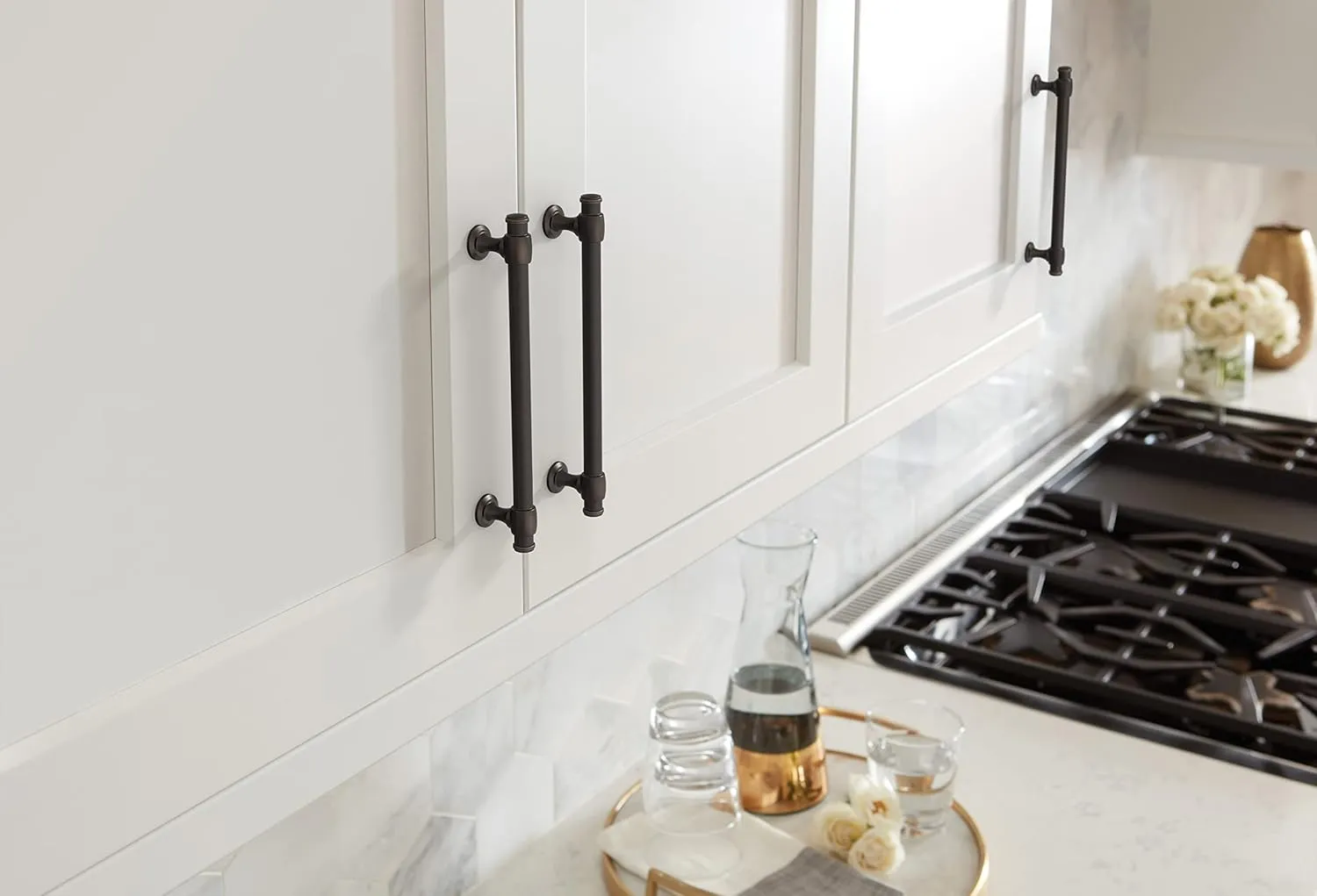 Amerock BP36771ORB | Oil Rubbed Bronze Cabinet Pull | 6-5/16 in (160 mm) Center-to-Center Cabinet Handle | Winsome | Drawer Pull | Kitchen Cabinet Handle | Furniture Hardware