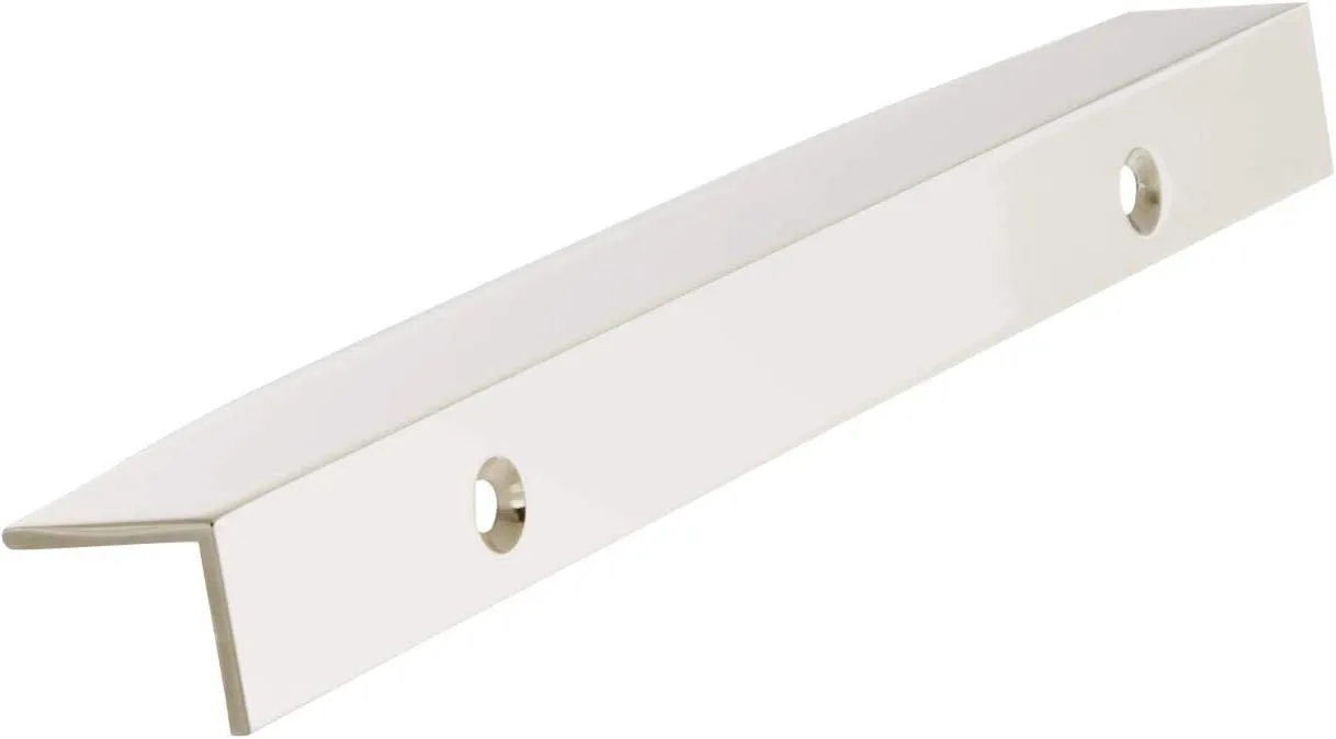 Amerock | Cabinet Edge Pull | Polished Nickel | 4-9/16 inch (116 mm) Center to Center | Aloft | 1 Pack | Drawer Pull | Drawer Handle | Cabinet Hardware