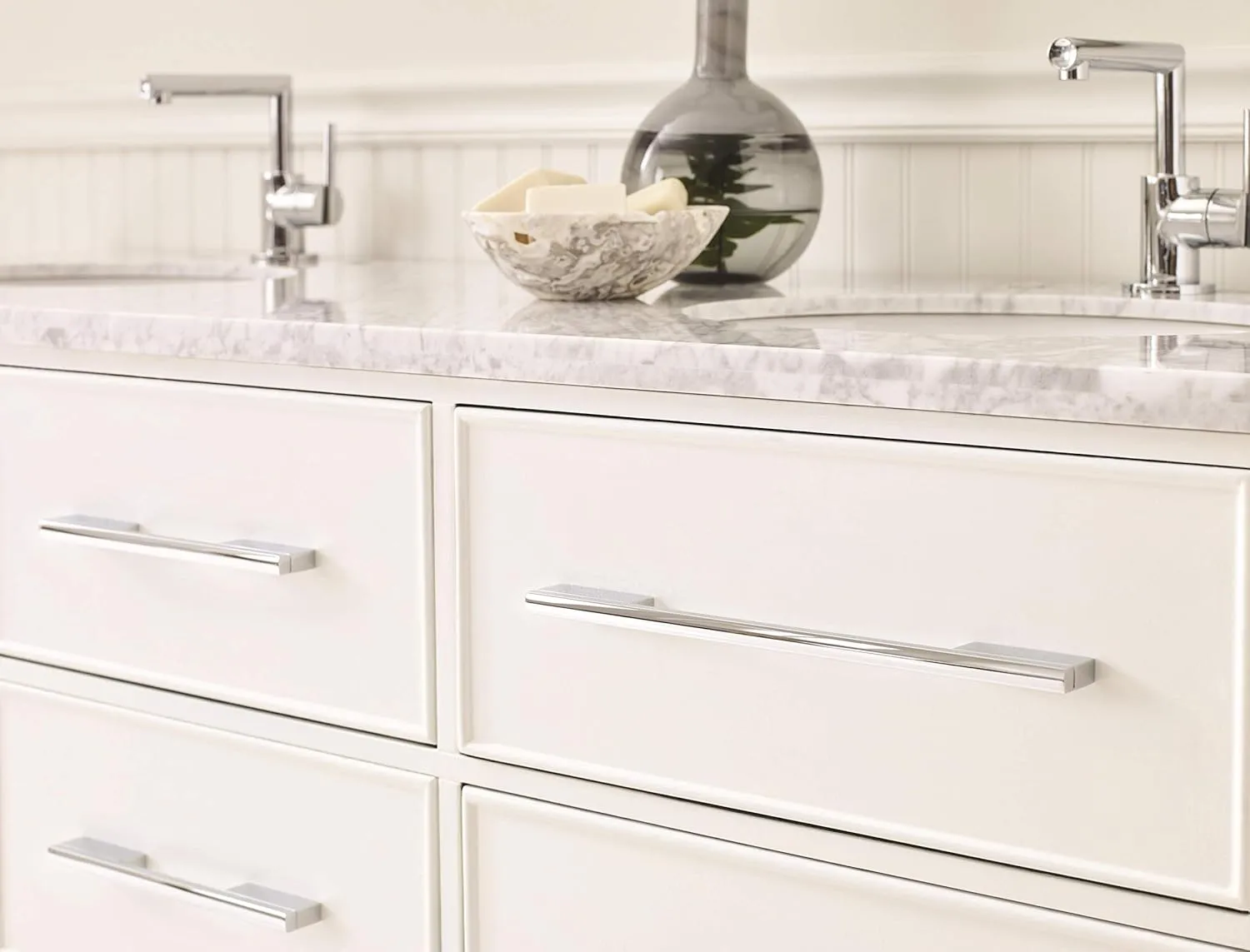 Amerock | Cabinet Pull | Polished Chrome | 6-5/16 inch (160 mm) Center to Center | Separa | 1 Pack | Drawer Pull | Drawer Handle | Cabinet Hardware