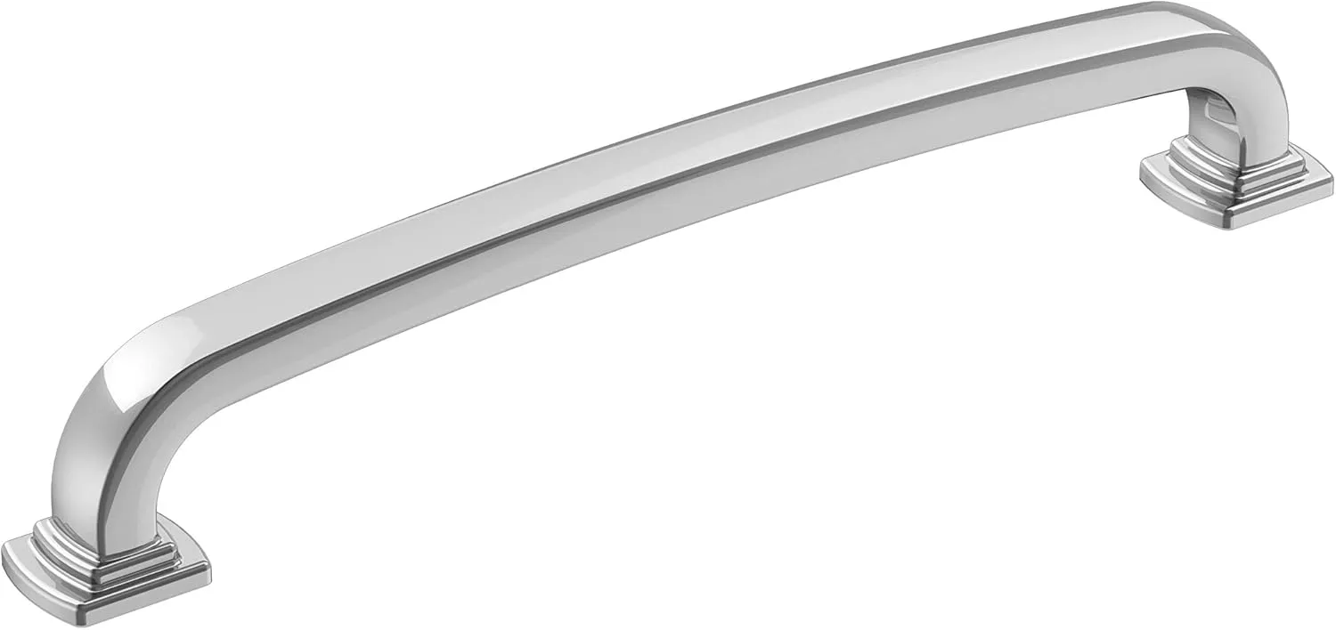 Amerock | Cabinet Pull | Polished Chrome | 6-5/16 inch (160 mm) Center-to-Center | Surpass | 1 Pack | Drawer Pull | Cabinet Handle | Cabinet Hardware