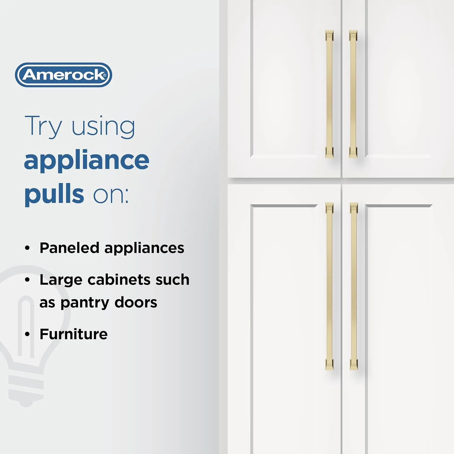 Amerock | Oversized Cabinet Hardware/Appliance Handle Pull | Polished Chrome | 18 in (457 mm) Center-to-Center Drawer Pull | Mulholland | Kitchen and Bathroom Cabinet Hardware | Furniture Hardware