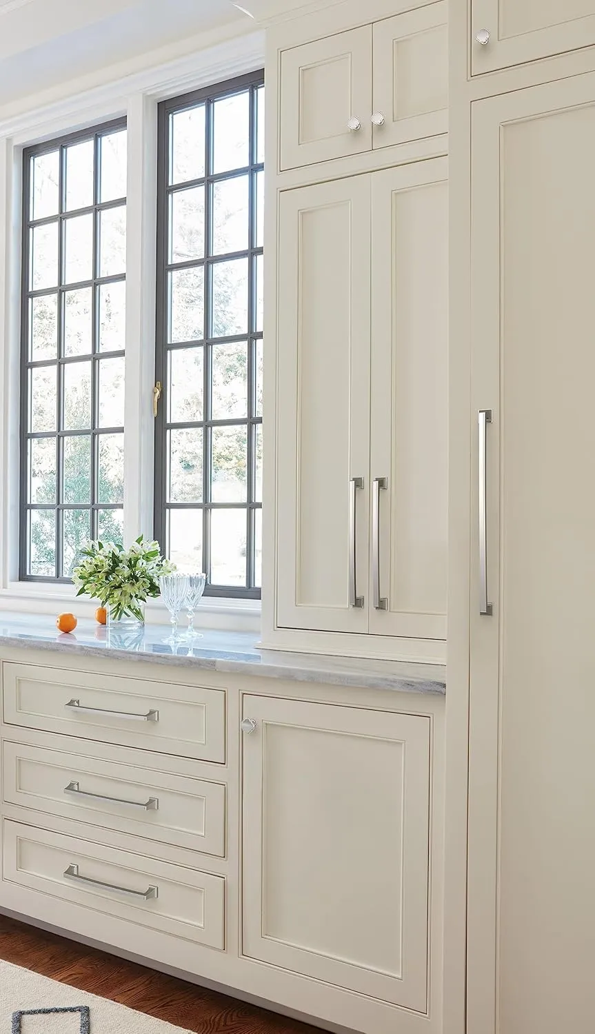 Amerock | Oversized Cabinet Hardware/Appliance Handle Pull | Polished Chrome | 18 in (457 mm) Center-to-Center Drawer Pull | Mulholland | Kitchen and Bathroom Cabinet Hardware | Furniture Hardware