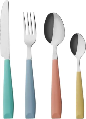 ANNOVA Silverware Set Stainless Steel Cutlery Color Handle Flatware (Mix Color)